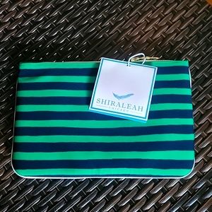 Green & Navy Zip Pochettel